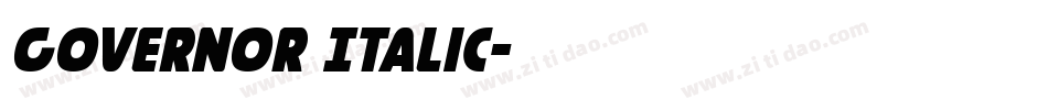 Governor Italic字体转换